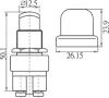 Бутон тип стартер, 60A, 12VDC, OFF-(ON), влагозащитен - 4