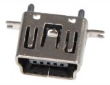 Конектор USB B mini женски, USB 2.0, позлатен, SMT