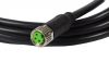 Connector, M8, female, 3pin, straight, 60VAC/DC, 3m cable - 1