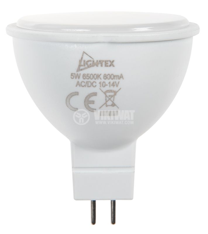 LED лампа 3W, 12VDC, GU5.3, студено бяла - 1
