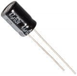 Electrolytic capacitor 47uF, 63V, THT, ф6.3x11mm