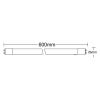 LED tube 600mm, 9W, 220VAC, 900lm, 6500K, cool white, G13, T8, double-end, BA52-00683 - 2