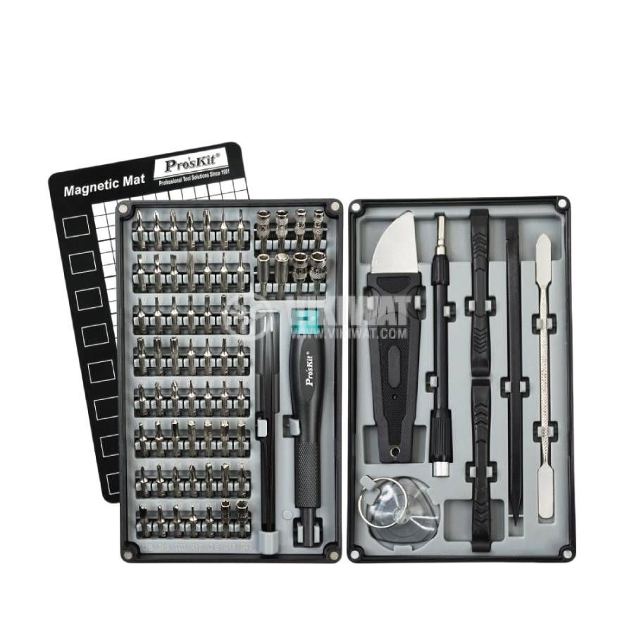 Set of various tools, for equipment repair, screwdriver with bits, 76 pieces, SD-9376M, PRO'S KIT - Vikiwat Set of various tools, for equipment repair, screwdriver with bits, 76 pieces, SD-9376M, PRO'S KIT