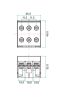 Terminal block IN20BK 600VAC 20A DIN rail, 3 pole, 3.5mm2 - 2