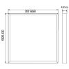Surface LED panel, 50W, square, 230VAC, 5000lm, 4200K, neutral white, 595x595mm, BP21-06610 - 7