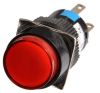 Button Light Switch type RAFI LA139S 220VAC 2PDT - 2NO+2NC red - 2