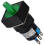Push-button switch, rotary, ON-ON, hole 16mm, 5A/30VDC, 3A/250VAC, SPDT