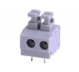 PCB TERMINAL BLOCK WITH INSULATING BARRIERS, 2 PINS, 5A, FOR PRINTED MOUNTING