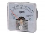 RPM meter, 0-1800 rpm, 1mA/10V DC, 50x50 mm, SF-50