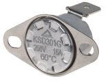 Bimetal Thermostat KSD301G 60°C NC 16A/250VAC bakelite
