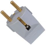 Electrical Schuko Plug, 16A, 250VAC, bakelite, grey
