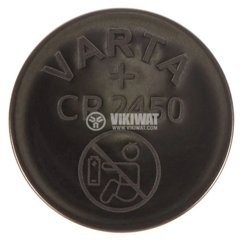 Varta CR2450/6450 Lithium Button Cell Battery 6450101401 - 3V
