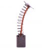 Copper Graphite Brush 6.2x9.8x13mm, central shunt, spring with button cap (BC) Ф14mm