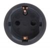 Rubber coupling german standard, 16A/250VAC, black, IP44, legrand 050343 - 3