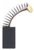 Brush carbon-graphite, SG-99-049, 12.5mm, 6mm, 26.5mm, upper - central, with spring, button cap - 1