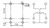 Electromechanical Relay universal, JRC-21F, 12VDC 250VAC/0.5A SPDT - NO + NC - 2