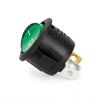 Rocker превключвател, 2 позиции, OFF-ON, 6A/250VAC, отвор ф20mm зелен - 2
