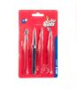 Tweezers Set 4pcs. Top tools, curved, straight, blade which opens - 1