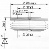 Диод D143-800-24, 2400 V, 800 A, изправителен, мощен, тип-таблетка - 2 - Викиват Диод D143-800-24, 2400 V, 800 A, изправителен, мощен, тип-таблетка - 2
