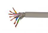 Комуникационен кабел за контрол на данни, 7x0.75mm2, мед, сив, екраниран, LIYCY