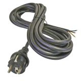 Захранващ кабел 3х1.5mm2, 5m, шуко, черен, гумиран