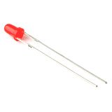 LED diode, diffused, Ф3 mm, red