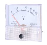 Волтметър, 100 VDC, 85C1-V, размери 65x55 mm - Викиват Волтметър, 100 VDC, 85C1-V, размери 65x55 mm