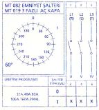 Rotary cam switch, 40А, 380VAC, 2 sections, 3 contacts, 2 positions, Metop - 2 - Vikiwat Rotary cam switch, 40А, 380VAC, 2 sections, 3 contacts, 2 positions, Metop - 2