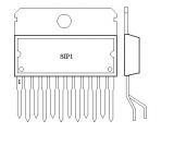 HA13108- интегрална схема; audio amplifier; SIP 12