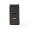 Phone charger, USB and USB Type-C, 57W, black, NEDIS
 - 2