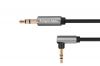 Cable plug stereo 3.5mm M, stereo 3.5mm М, 1.8m, black, angle, KM1233, Kruger&Matz
 - 1