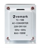 Converter 100W, 220VAC-110VAC, TC-100, VEMARK