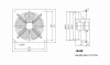Fan, industrial, axial Ф400mm, 4800m3 / h, 180W, FDA-4E-400B, 220VAC - 2