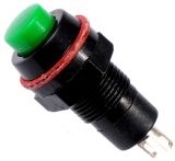 Button Switch, OFF - (ON), hole ф10, 2A/230VAC, SPST