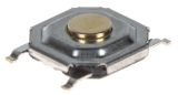 Micro button, 5.2x5.2x1.5mm, SPST, OFF- (ON), SMD, KFC-004A