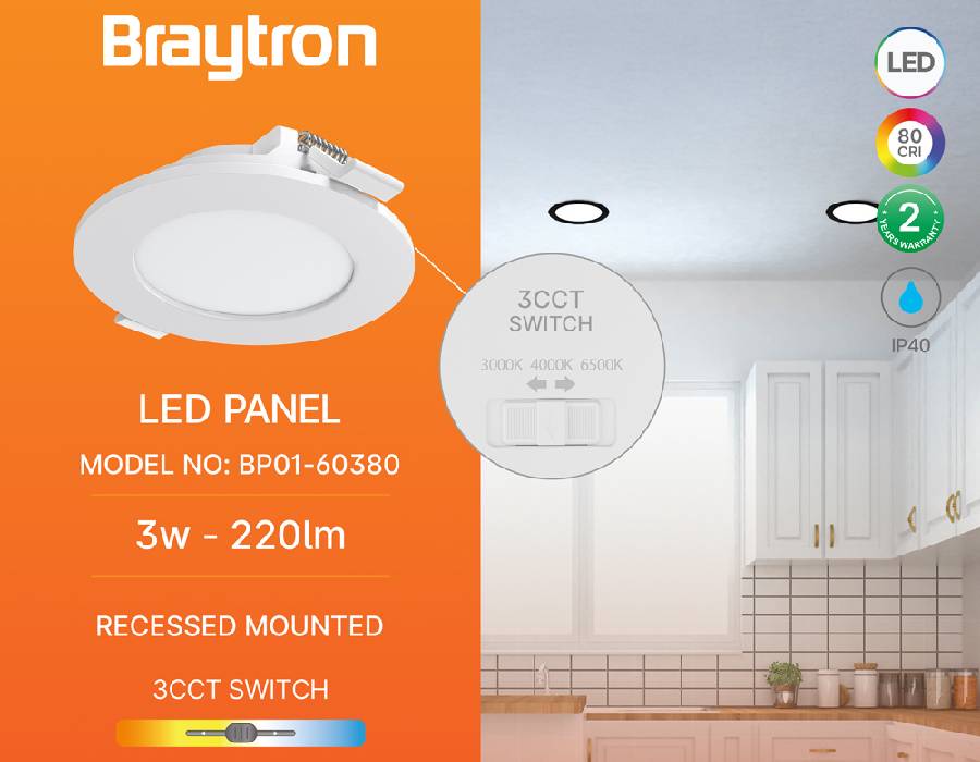 LED панел за вграждане BP01-60380