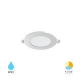 Recessed mini LED panel, 3W, round, 230VAC, 220lm, 3in1, ф85mm, BP01-60380