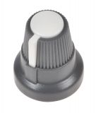 Копче за потенциометър Ф14х19.3mm, с фланец и индикаторна линия
