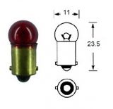 Automotive Filament Lamp, 24 V, 2 W, BA9S, red