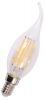 Винтидж лед филамент крушка свещ, проразчна, 4W, E14, 3000K, Braytron - 4