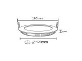 LED panel 16W, 220VAC, 4200K, white - 2 - Vikiwat LED panel 16W, 220VAC, 4200K, white - 2