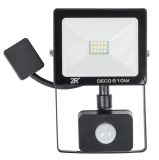 LED floodlight with sensor 10W, 220VAC, 1000lm, 6000K, cool white, IP65, waterproof