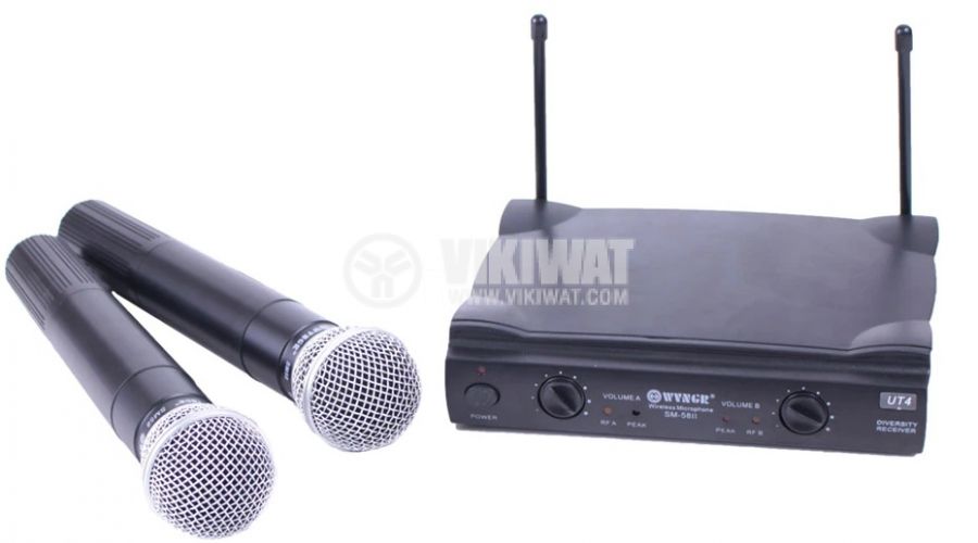 Microphone SM-58 II, dual, wireless, vocal - VIKIWAT