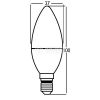 LED lamp with candle shape, base E14, wattage 5 W, luminous flux 400 lm - 3