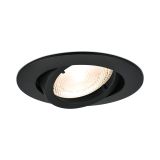 Арматура за вграждане, MITTO-AR, кръгла, за халогенни и LED луни, черна, GU5.3/GU10, BH03-02011, подвижна