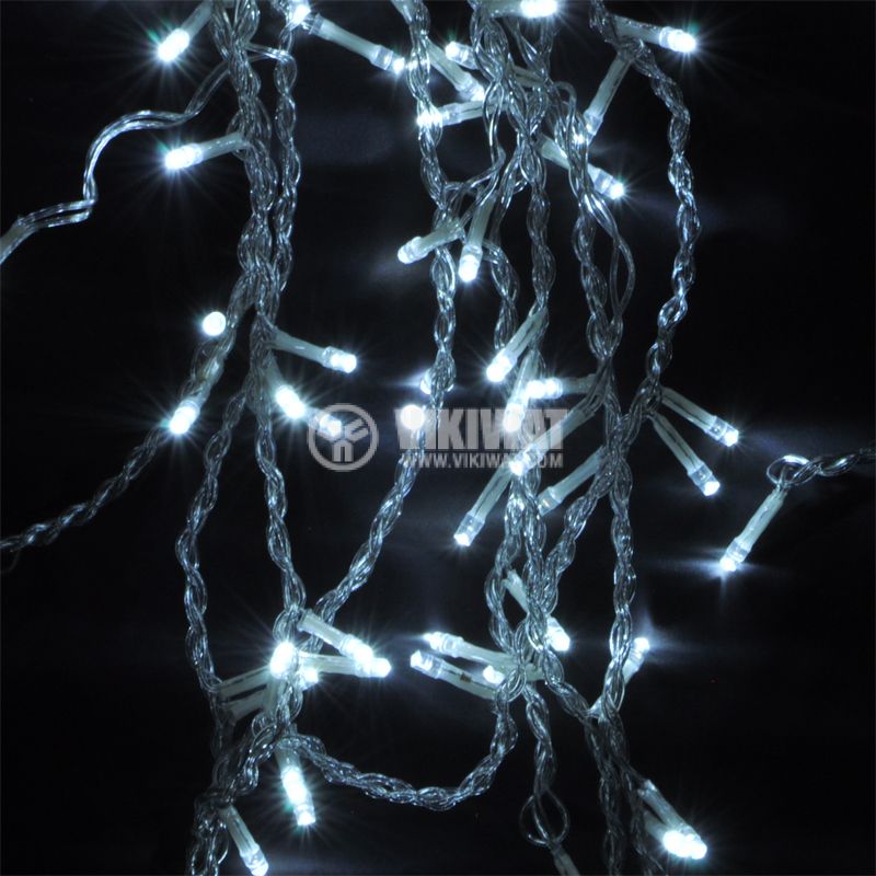 LED christmas lights type pendants BL437, 2.4m, 15W, cool white, IP44, 192 LEDs - 5