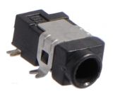 Power connector socket 3 x 1.5 mm SMD assembly