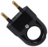 Legrand 50163 black plug with ring, 250VAC, 6А