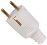 Electrical Schuko Plug, 250VAC,16А, PVC, straight, rubber