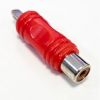 Adapter, RCA F - DIN/M, black/red - 3